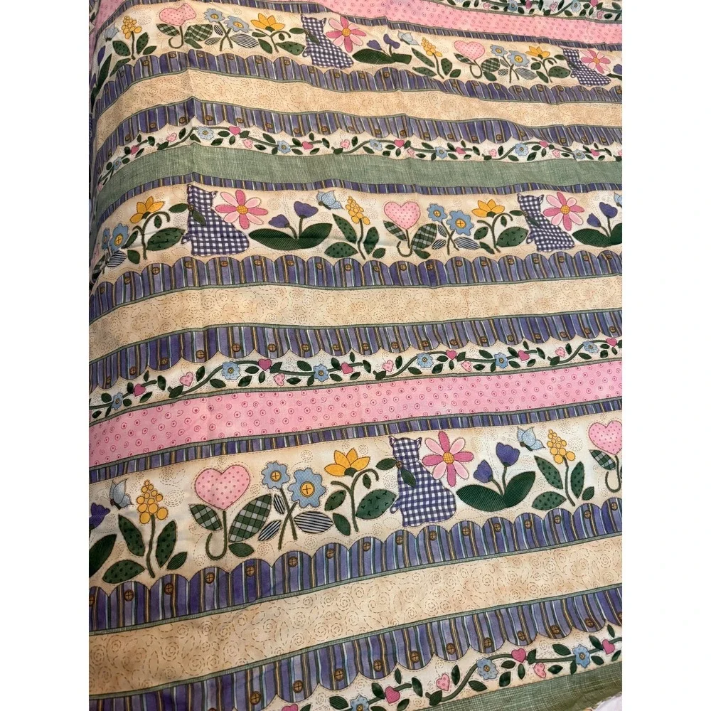 Vintage Beth Yarbrough Springs ' Heart and Flower Sampler' Cotton Fabric 44
